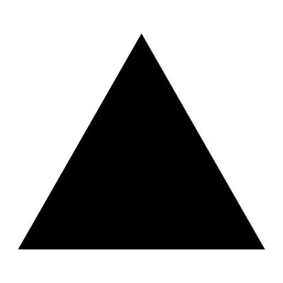 black 2D equilateral triangle on white background